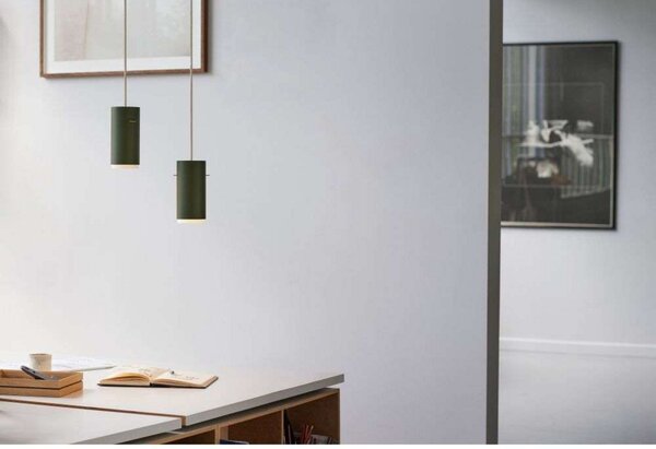 Lampada a sospensione Moebe, Verde, Soggiorno, Alluminio