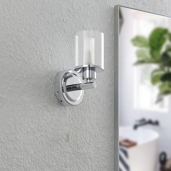 Applique da parete Lindby, Vinza, dimmerabile, Metallizzato, Soggiorno, Metallo, Moderno