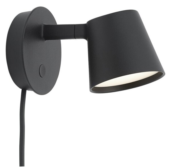 Applique da parete Muuto, dimmerabile, Nero, Soggiorno, Alluminio