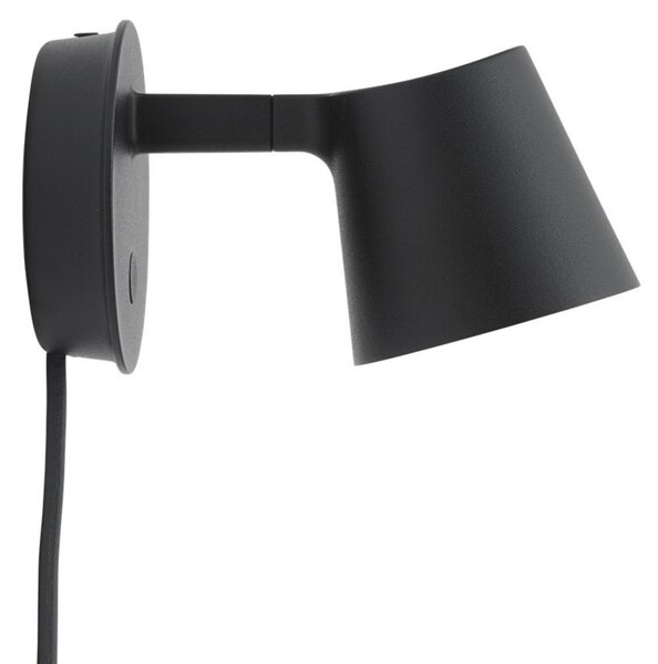 Applique da parete Muuto, dimmerabile, Nero, Soggiorno, Alluminio