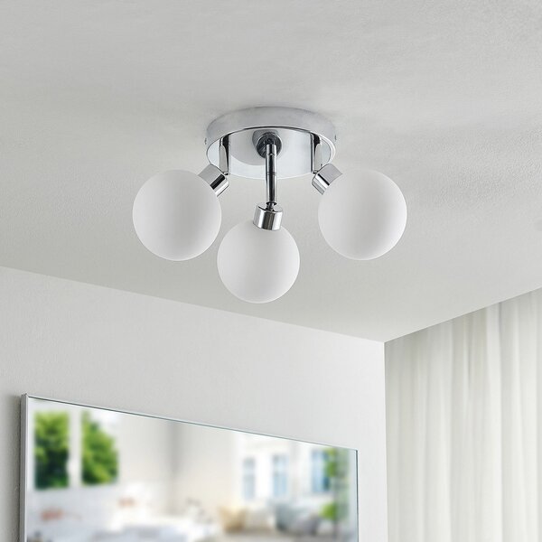 Plafoniera Lindby, Zaniba, dimmerabile, Metallizzato, Soggiorno, Metallo, Moderno