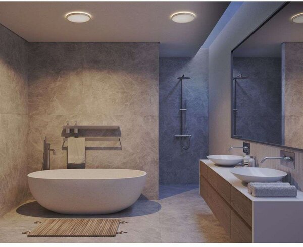 Plafoniera Nordlux, dimmerabile, Metallizzato, Bagno, Plastica