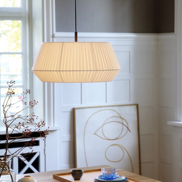 Lampada a sospensione Nordlux, Dicte, dimmerabile, Beige, Soggiorno, Tessuto / Tessile, Scandinavo