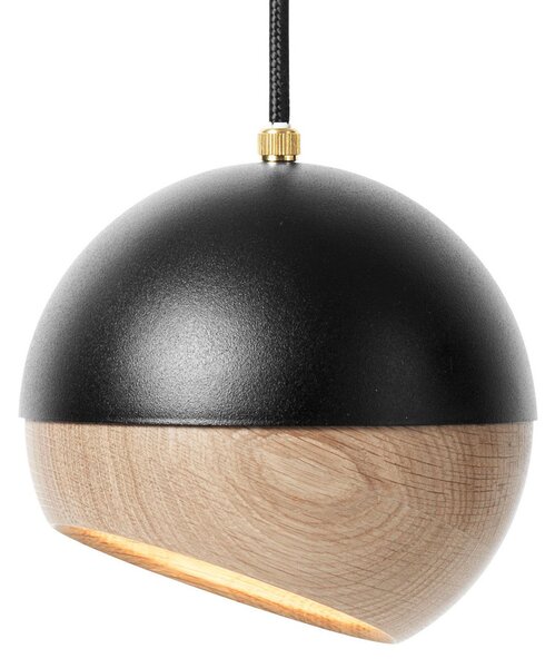 Lampada a sospensione MATER, Ray M, dimmerabile, Nero, Soggiorno, Legno, Design