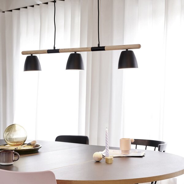 Lampada a sospensione Nordlux, Theo, dimmerabile, Nero, Cucina, Metallo, Moderno