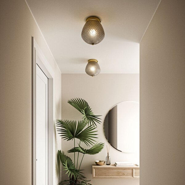 Plafoniera Nordlux, Orbiform, dimmerabile, Dorato / Ottone, Soggiorno, Vetro, Moderno