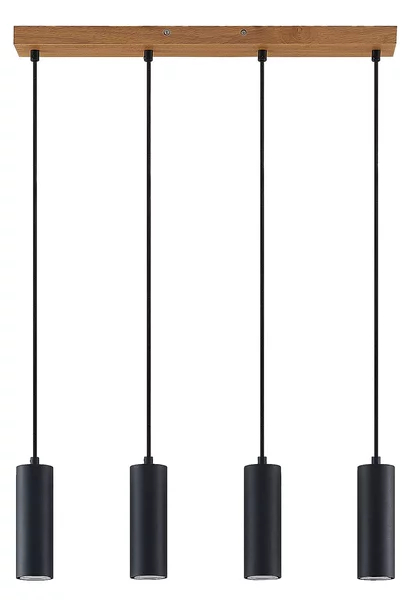 Lampada a sospensione Lindby, Maniva, dimmerabile, Legno, Cucina, Metallo, Moderno