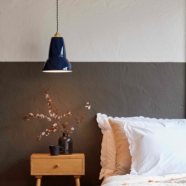 Lampada a sospensione Anglepoise, Original 1227 Brass Midi, dimmerabile, Blu, Soggiorno, Metallo, Design