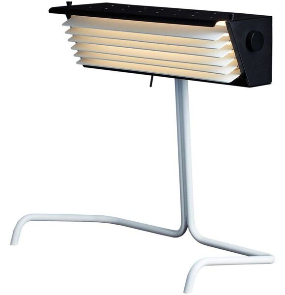 Biny Lampada da Tavolo con Interruttore Bianco/Nero/Bianco