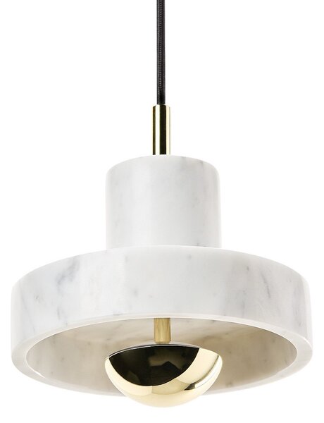 Lampada a sospensione Tom Dixon, Stone, dimmerabile, Bianco, Soggiorno, Marmo, Design