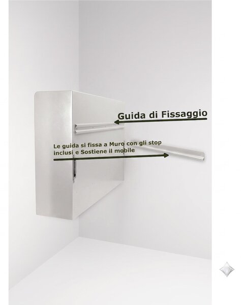 Scrivania da Parete, scrittoio occupa pochissimo spazio Dimensioni 80x54 x h 55 cm -Peso 22 Kg piano in legno di rovere verniciato a polvere colore grigio perla