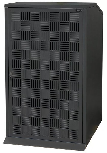 Copri bidoni per la spazzatura , Nascondi o Porta bidoni immondizia, Realizzato in lamiera zincata Dimensioni 72x87xh 117 cm Contiene bidoni da 240 litri colore Nero