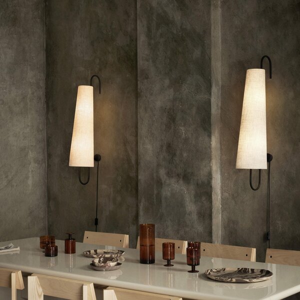 Applique da parete ferm LIVING, Ancora, Nero, Soggiorno, Metallo, Design