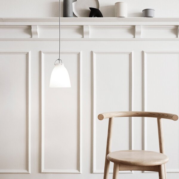 Lampada a sospensione FRITZ HANSEN, Caravaggio P1, dimmerabile, Bianco, Soggiorno, Vetro, Design