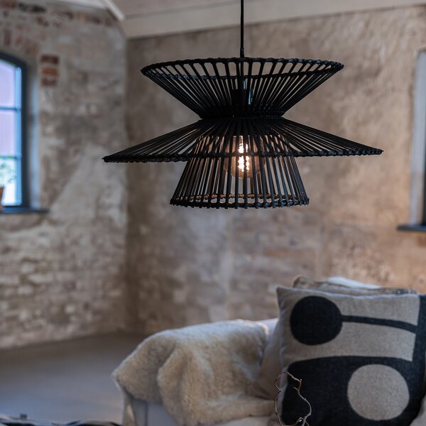 Lampada a sospensione Markslöjd, Duplici, Nero, Soggiorno, Bambù
