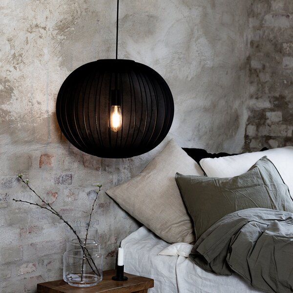 Lampada a sospensione Markslöjd, Florence, dimmerabile, Nero, Soggiorno, Tessuto / Tessile, Scandinavo