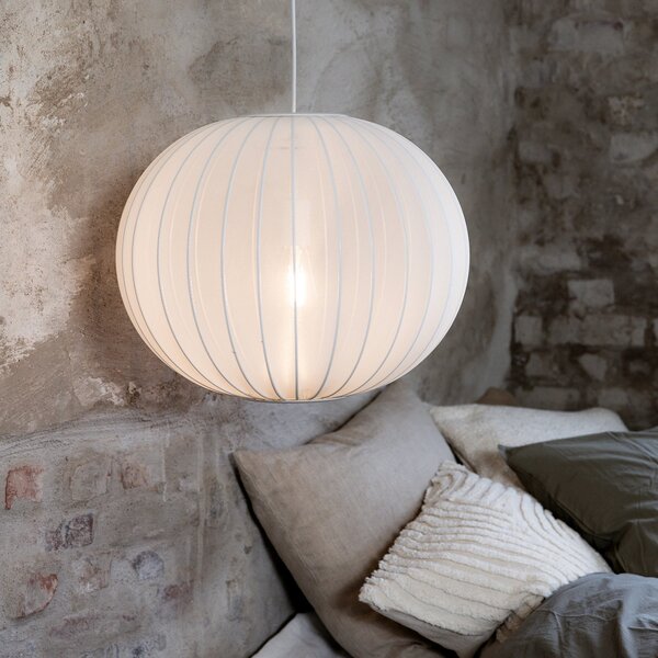 Lampada a sospensione Markslöjd, Florence, dimmerabile, Bianco, Soggiorno, Tessuto / Tessile, Scandinavo