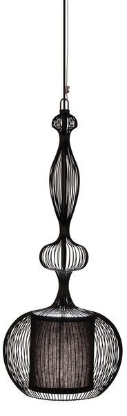 Lampada a sospensione Forestier, Impératrice, dimmerabile, Nero, Soggiorno, Metallo, Design