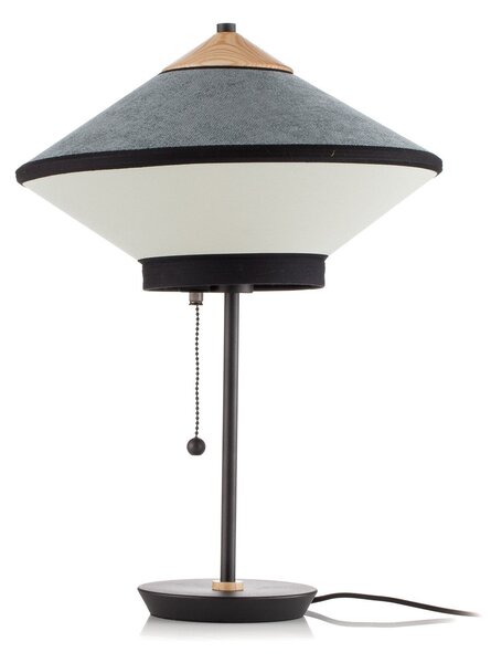 Lampade da tavolo Forestier, Cymbal S, Blu, Soggiorno, Tessuto / Tessile, Design