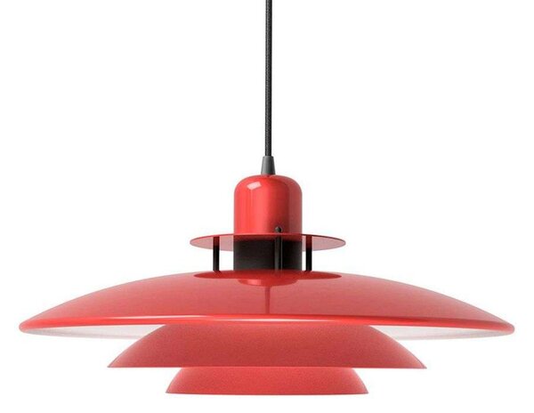 Lampada a sospensione Belid, Rosso, Sala da pranzo, Metallo