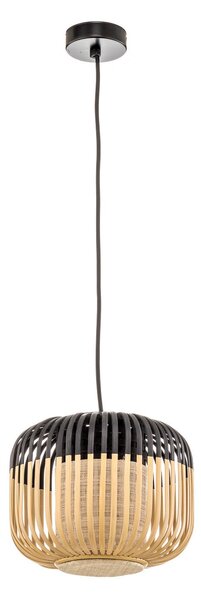 Lampada a sospensione Forestier, Bamboo Light XS, dimmerabile, Nero, Soggiorno, Bambù, Design