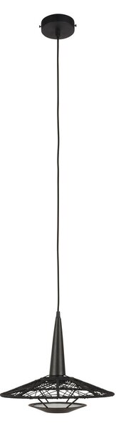 Lampada a sospensione Forestier, Carpa S, dimmerabile, Nero, Soggiorno, Tessuto / Tessile, Design