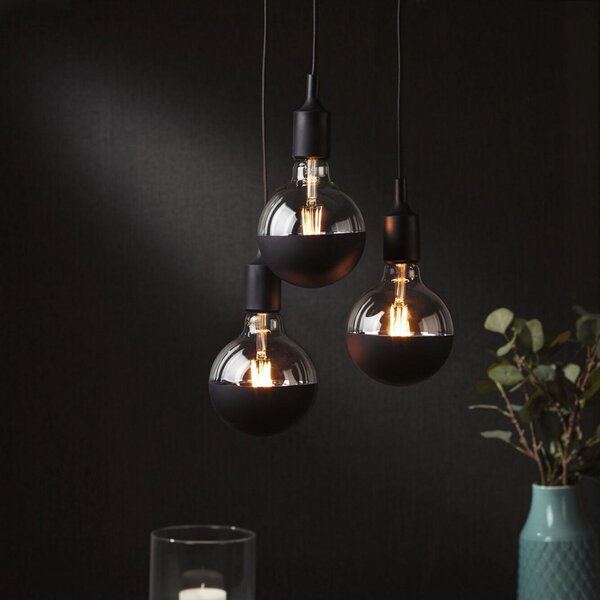 Lampada a sospensione Paulmann, Pendelleuchte Neordic Ketil, dimmerabile, Nero, Soggiorno, Metallo, Moderno