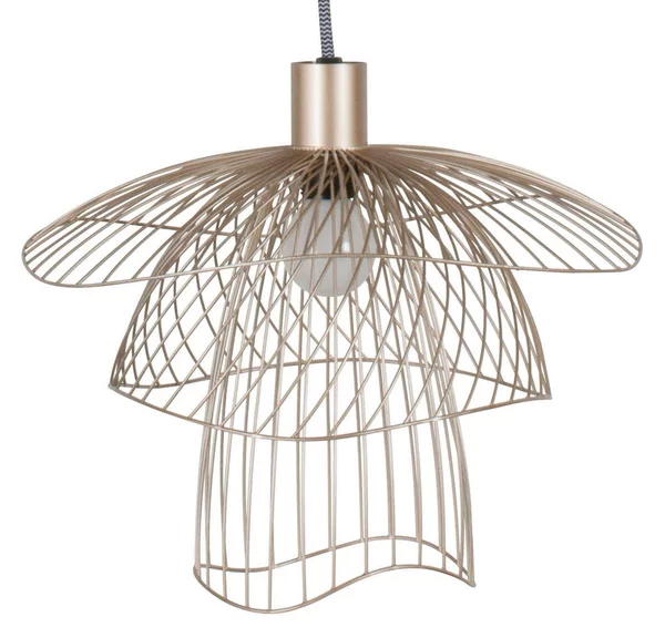 Lampada a sospensione Forestier, Papillon XS, dimmerabile, Beige, Soggiorno, Metallo, Design