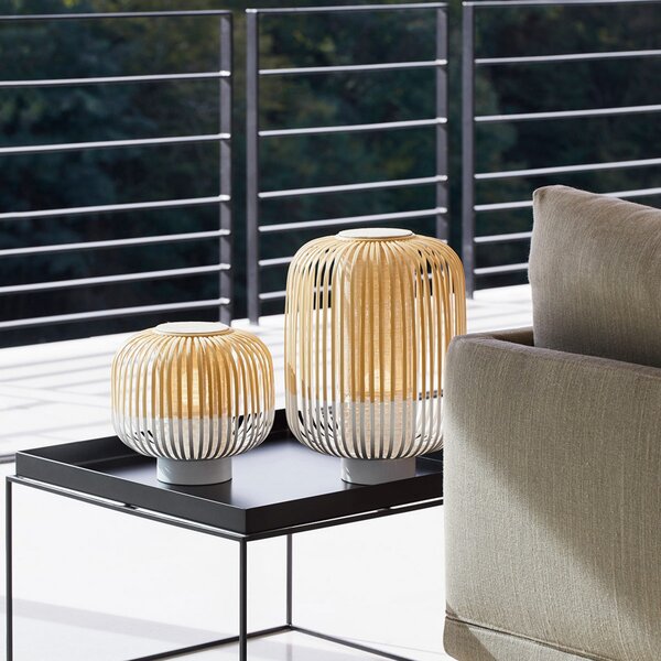 Lampade da tavolo Forestier, Bamboo Light S, Bianco, Soggiorno, Bambù, Design