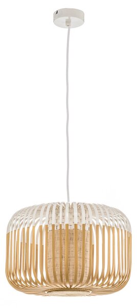 Lampada a sospensione Forestier, Bamboo Light S, dimmerabile, Bianco, Soggiorno, Bambù, Design