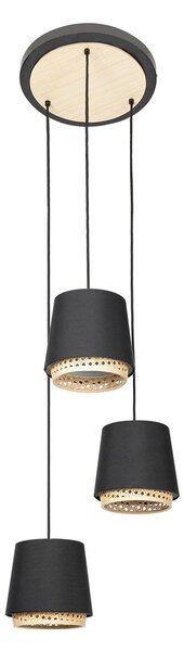 Lampada a sospensione Lindby, Ananya, dimmerabile, Nero, Soggiorno, Metallo, Campagna / rustico