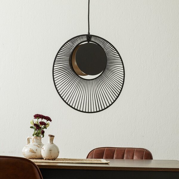 Lampada a sospensione Forestier, Oyster, dimmerabile, Nero, Soggiorno, Metallo, Design