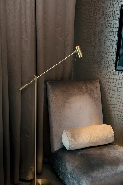 Lampada da terra Belid, Grigio, Soggiorno, Metallo