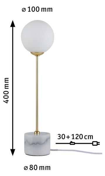 Lampade da tavolo Paulmann, Moa, Bianco, Soggiorno, Pietra, Moderno
