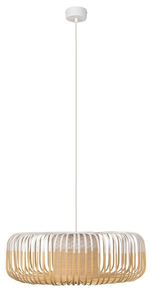 Lampada a sospensione Forestier, Bamboo Light XL, dimmerabile, Bianco, Soggiorno, Bambù, Design