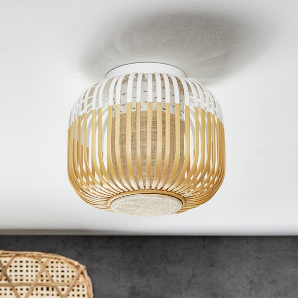 Plafoniera Forestier, Bamboo Light XS, dimmerabile, Bianco, Soggiorno, Bambù, Design