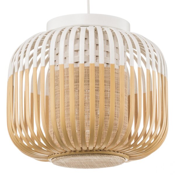 Plafoniera Forestier, Bamboo Light XS, dimmerabile, Bianco, Soggiorno, Bambù, Design