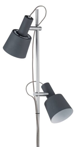 Lampada da terra Paulmann, Haldar, Grigio, Soggiorno, Metallo, Moderno