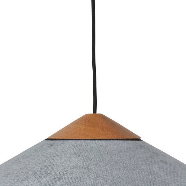 Lampada a sospensione Forestier, Cymbal S, dimmerabile, Blu, Soggiorno, Tessuto / Tessile, Design