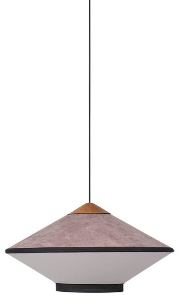 Lampada a sospensione Forestier, Cymbal S, dimmerabile, Viola, Soggiorno, Tessuto / Tessile, Design