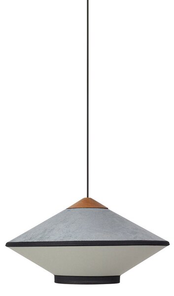 Lampada a sospensione Forestier, Cymbal S, dimmerabile, Blu, Soggiorno, Tessuto / Tessile, Design