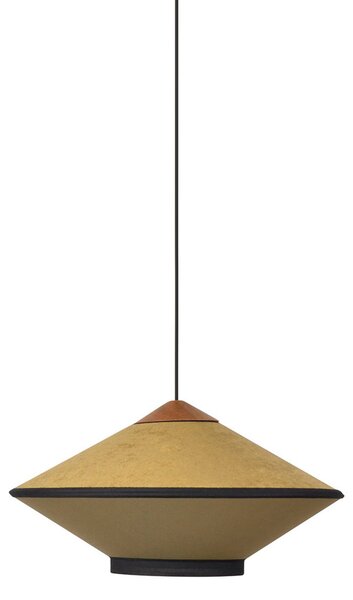 Lampada a sospensione Forestier, Cymbal S, dimmerabile, Bronzo / Ottone anticato, Soggiorno, Tessuto / Tessile, Design