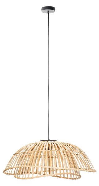 Lampada a sospensione Lindby, Ilajus, dimmerabile, Legno, Soggiorno, Bambù, Boho