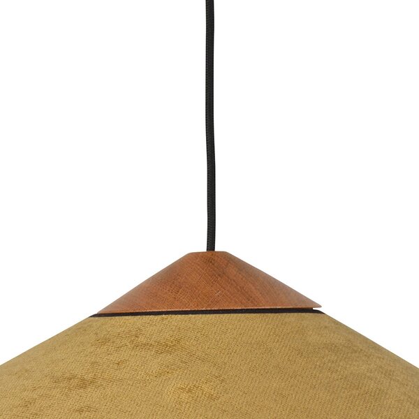 Lampada a sospensione Forestier, Cymbal S, dimmerabile, Bronzo / Ottone anticato, Soggiorno, Tessuto / Tessile, Design