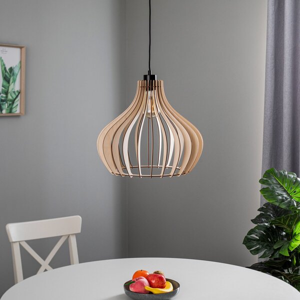 Lampada a sospensione Envostar, Faje, dimmerabile, Legno, Soggiorno, Legno, Scandinavo