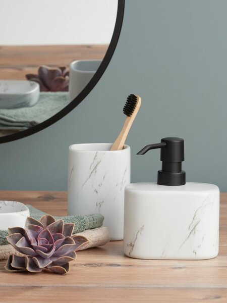 Dosatore di sapone in ceramica effetto marmo Marble