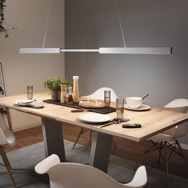 Lampada a sospensione Paulmann, Aptare, dimmerabile, Metallizzato, Soggiorno, Metallo, Moderno