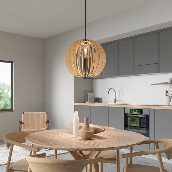 Lampada a sospensione Envostar, Clay, dimmerabile, Legno, Soggiorno, Legno, Scandinavo