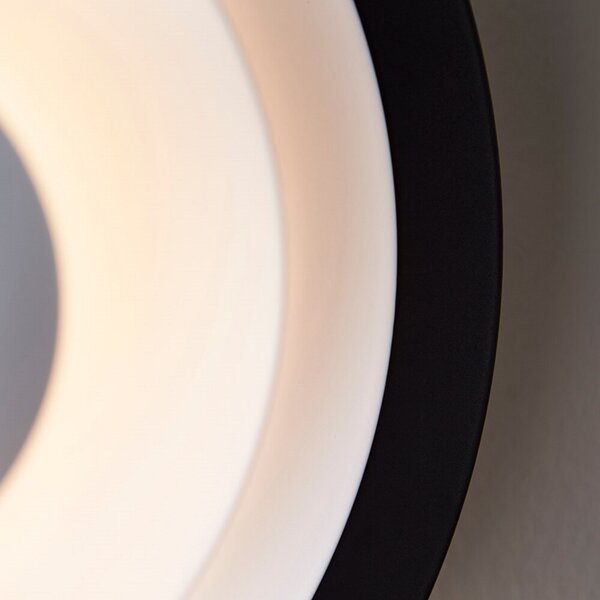 Applique a LED Diablo, rosso/nero, Ø 30 cm - Belid
