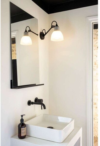 104 Bagno Applique da Parete Nero/Policarbonato - Lampe Gras